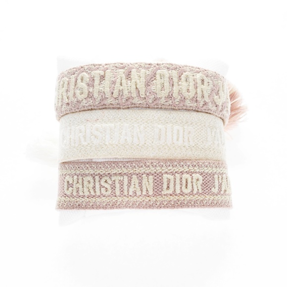 Dior Jewelry - Dior Woven Bracelet Set of 3 - Rose Pink and Off-White